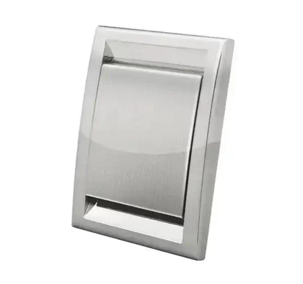 Valve Brushed Metal Silver Inlet